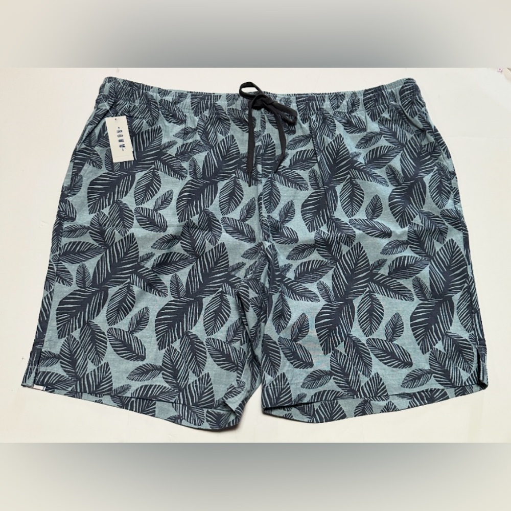 ROWM Leaf Printed Pull-On Shorts